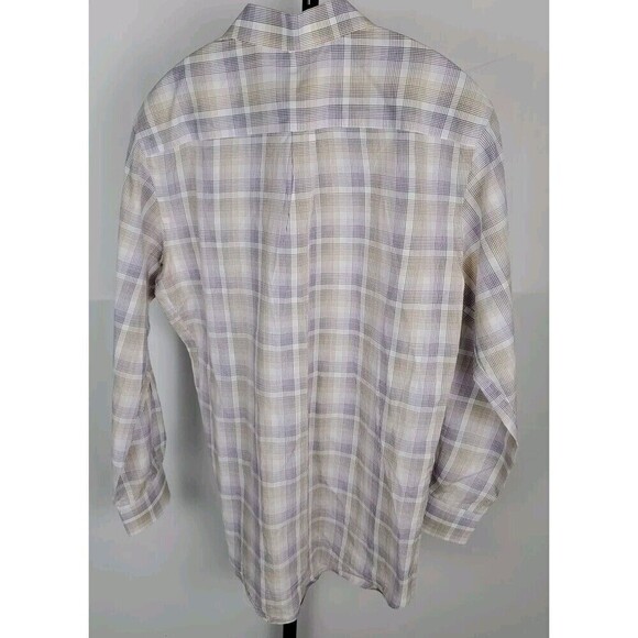 Peter Millar Shirt Mens Medium Button Up Long Sleeve Plaid Preppy Adults - Picture 4 of 10